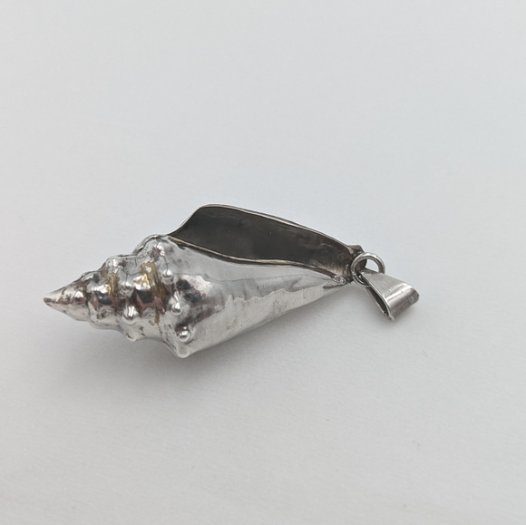 Taxco 925 Conch Shell Pendant 3.5" - Picture 8 of 9